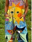 abordables Mono de Animales-Mujer Mono Activo Graphic Sin Mangas Perneras anchas Estampado Vacaciones Calle Holgado Amarillo Rojo Azul Piscina Verano