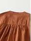 preiswerte Weißes Kleid-Damen Midikleid Baumwollkleid Sommerkleid Casual Daily Regular Fit Einfarbig Kurzarm Rundhals Schwarz Braun Apricot Sommer