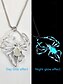 voordelige Halloween Accessoires-Halloween glow-in-the-dark spinnenhanger voor heren - roestvrij staal en zinklegering, gothic stijl, feest- en cosplay-sieraden