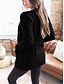 billige Cardigans og overtøj-Dame Bluse Cardigan Elegant Mode Gade Helfarve V-hals Lomme Strikket Langærmet Almindelige toppe Strikke udendørs Daglig Weekend Sort Hvid Efterår Vinter