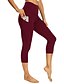 billige Ensfarvede leggings-Dame Slacks Leggins Hyggelige leggings Strømpebukser Atletik Calf-længde Højtaljede Vanlig Sidelommer comfy Balleløft Mavekontrol Yoga &amp; Danse Sko Afslappet / Hverdag Sort Bordeaux Blå Grå Forår