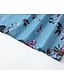 billiga Bohemklänningar-Dam Långklänning Maxiklänning Blommig klänning Boho-klänning Västerländsk klänning Elegant Mode Modern Utomhus Semester Dagligen Normal Blomma Långärmad V-hals Blå Sommar