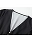 abordables Robes Bohémiennes-Femmes Robe Midi Robe bohème Robe Imprimée Robe occidentale Mode Extérieur Vacances Week-end Coupe régulière Uni manche longue Col en V Noir Été
