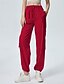abordables pantalon cargo femme-Femmes Pantalons Cargo Slacks Streetwear Occasionnel Longueur complète Naturel Uni Avec Poches Conception à cordon élastique Doux Tenue quotidienne Week-end Noir Rouge Fuchsia Gris argenté Automne