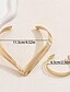 abordables Collar de mujer-Conjunto de joyas geométricas chapadas en oro para mujer: collar moderno en forma de V en capas y brazalete abierto para damas, ideal para cócteles, eventos laborales y atuendos de noche.