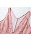 billiga Bohemklänningar-Dam Mini klänning Blommig klänning Boho-klänning Västerländsk klänning Mode Klassisk Utomhus Dagligen Helgdag Normal Blomma Ärmlös V-hals Ljusrosa Sommar