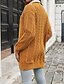 abordables Gilet Ouvert-Femmes Cardigan Occasionnel Couleur Unie Épais Col en V Tricoté manche longue Hauts Réguliers Tricoter Quotidien Fête Sortir Jaune Vert Véronèse Automne Hiver