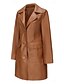 voordelige Winterjassen-Dames Jas Comfortabel Knop Modieus Street Style Effen Buiten Casual / Dagelijks Lang Strijkijzer Normale pasvorm Lange mouw bovenkleding Zwart Bordeaux Kameel Herfst Winter
