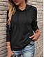 preiswerte Einfache Oberteile-Damen Kapuzenpullover Einfach Lässig Langarm Mit Kapuze Normale Oberteile Straße Alltagskleidung Schwarz Wein Braun Grau Herbst Winter