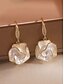 abordables Boucle d&amp;#39;oreille pour femme-Boucles d&#039;oreilles pendantes élégantes en forme de rose pour femme – alliage plaqué or avec pétales nacrés, style vintage romantique, idéales pour les mariages, les fêtes et les occasions formelles