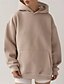baratos Moletons e Sweatshirts Texturizados-Mulheres Pulôver Moletom Com Capuz Tecido Roupa de rua Casual Manga Longa Com Capuz Tops regulares Rua Feriado Bolsos Preto Branco cáqui Outono Inverno