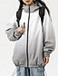 preiswerte aktive Jacke-Damen Kapuzenjacke Warm Bequem Reißverschluss Tasche Mode Farbverläufe Outdoor Urlaub Reisverschluss Regulär Mit Kapuze Normale Passform Langarm Oberbekleidung Gelb Hell Gray Herbst Winter