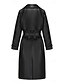 abordables Manteaux d&#039;Hiver-Femmes Manteau Confortable Boutons Mode street style Uni Extérieur Décontracté Quotidien Long Col Rabattu Coupe régulière manche longue Vêtements d&#039;extérieur Noir bleu marine Beige Automne Hiver