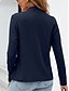 economico Blazer e Completi-Per donna Blazer Confortevole Traspirante Tasca Casual Semplice Ufficio Streetwear Casuale Abbigliamento quotidiano Aperto davanti Regolare Collo alla coreana Vestibilità regolare Manica Lunga