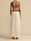 abordables Ensembles chemisiers pour femmes-Femmes Actif Streetwear Chemisier Jupe Ensembles manche longue Col Halter Couleur Unie Froncé Quotidien Décontracté Quotidien Noir Blanche Rose Claire Été Coupe régulière