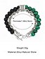 baratos Jóias Masculinas-Pulseira masculina de corrente com contas de pedra natural – pulseira ajustável de dois fios com fecho de alavanca para moda casual, urbana e de festa