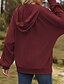 economico Felpe e Sweatshirt Texturizzati-Per donna Felpa con texture Felpe con cappuccio Semplice Streetwear Casual Manica Lunga Con Cappuccio Top Regolari Streetwear Ferie Uscire Cerniera Tasca Rosa chiaro Nero Vino Blu marino Blu Autunno
