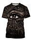 abordables Arte &amp; Diseño Blusas-Mujer Camiseta Camiseta superior Estampado Estampado Moda Moderno Manga Corta Cuello Barco Tops regulares Diario Noche Negro Verano