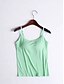 baratos Camiseta Regata Simples-Mulheres Camisola Regata Côr Sólida Diário Casual Sem Manga Com Alças Tops regulares Diário Preto Branco Rosa Roxo Fúcsia Verão