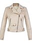 abordables Vestes en simili cuir-Femmes Veste Décontractée Gilet en daim Coupe-vent Chaud Fermeture éclair Avec Poches Mode Moderne Occasionnel Couleur Unie Sortir Week-end Fermeture éclair Régulier Revers en Pointe Coupe régulière