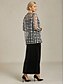 abordables Blazers et Costumes-veste femme manteau blazer dentelle brodée bloc de couleur élégant floral anniversaire mariage invité quotidien cocktail fête ouvert devant régulier col rond coupe régulière manches longues vêtements