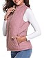 voordelige Donsvesten-Dames Vest Straat Casual Casual / Dagelijks Herfst Winter jas Normale pasvorm Hedendaags Stijlvol Casual Jacks Mouwloos Effen Kleur Met zakken Licht Blauw bordeaux Zee blauw