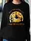 economico Felpa e Hoodie di Halloween-Per donna Felpa Pullover Grafico Lettera Halloween Moda Casual Manica Lunga Girocollo Top Regolari Streetwear Abbigliamento Quotidiano Casuale Stampato Nero Rosso Viola Verde Autunno Inverno