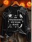 billige Halloween sweatshirt og hoodie-Dame Pullover sweatshirt Grafisk Bogstaver Halloween Mode Afslappet Langærmet Rund hals Almindelige toppe Gade Hverdag Afslappet Trykt mønster Sort Lilla Orange Grå Efterår Vinter