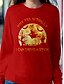 economico Felpa e Hoodie di Halloween-Per donna Felpa Pullover Grafico Lettera Halloween Moda Casual Manica Lunga Girocollo Top Regolari Streetwear Abbigliamento Quotidiano Casuale Stampato Nero Rosso Viola Verde Autunno Inverno