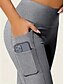 economico Leggings semplici-Per donna Leggings Moda Casual Lunghezza intera Vita Alta Tinta unica Tasca Taglio alto Traspirabilità Morbido Confortevole Alta elasticità Vinaccia blu navy Nero Grigio Autunno Inverno Vestibilit