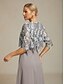 ieftine Bluze Damă-Pentru femei Topuri din dantela Elegant Romantic Stil Nautic Gri Vară