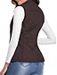 voordelige Donsvesten-Dames Vest Straat Casual Casual / Dagelijks Herfst Winter jas Normale pasvorm Hedendaags Stijlvol Casual Jacks Mouwloos Effen Kleur Met zakken Licht Blauw bordeaux Zee blauw