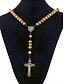 abordables Bijoux pour hommes-Collier chapelet en bois pour homme avec médaille de Saint Benoît et crucifix – chapelet catholique pour le culte religieux, la réflexion spirituelle et la dévotion quotidienne