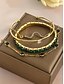 voordelige Damesarmband-Set van 4 elegante armbanden van legering met verstelbare ketting voor dames in goudkleurige, groene kristalkleur – modieuze accessoires voor feesten, bruiloften en speciale gelegenheden