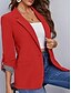 economico Blazer e Completi-Per donna Blazer Confortevole Traspirante Tasca Casual Semplice Ufficio Streetwear Casuale Abbigliamento quotidiano Monopetto Regolare Collo ripiegato Vestibilità regolare Manica Lunga Capispalla