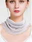 abordables Foulards pour femmes-Foulard en soie transparente pour femme – Bandana tubulaire à bords volantés, élégant tour de cou pour le bureau, les voyages, les fêtes et les tenues de soirée