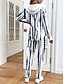 billige Sweatsuits for kvinner-damesett med to deler aktiv hverdagsgenser med hettegenser treningsdress buksesett langermet rund hals hettegenser ombre blomstrete snøring trykk utendørs avslappet svart hvit høst normal passform