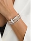 billige Dame armbånd-Flerlags korsarmbånd med rhinsten til kvinder – inspirerende &quot;velsignet&quot; armbånd i pu-læder til afslappet, kirkelig og særlige lejligheder