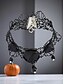 preiswerte Halloween-Zubehör-Schwarzes Spitzen-Fußkettchen mit Rosenmotiv und baumelnden Perlen für Damen, Gothic-Fußschmuck für Halloween-Partys