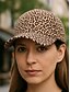 voordelige Dameshoeden-Dames baseballpet met luipaardprint – verstelbare hoed met gebogen rand en gespsluiting, lichtgewicht bescherming tegen de zon voor casual outfits, reizen, hardlopen en buitenactiviteiten
