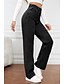 voordelige wijde pijpen en hoge taille-Dames Breed Been Chinese Modieus Streetwear Casual Volledige lengte Hoge taille Effen Kleur Zak Comfortabel Zacht Inelastisch Buiten Straat Zwart donkergrijs Diep Blauw Lichtblauw Zomer Herfst