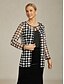 abordables Blazers et Costumes-veste femme manteau blazer dentelle brodée bloc de couleur élégant floral anniversaire mariage invité quotidien cocktail fête ouvert devant régulier col rond coupe régulière manches longues vêtements