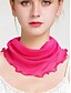 abordables Foulards pour femmes-Foulard en soie transparente pour femme – Bandana tubulaire à bords volantés, élégant tour de cou pour le bureau, les voyages, les fêtes et les tenues de soirée