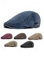 رخيصةأون قبعات رجالية-قبعة مسطحة من القطن المغسول للرجال - قبعة قيادة قابلة للتعديل بمشبك، خفيفة الوزن وجيدة التهوية بتصميم عتيق للجولف والسفر والأنشطة الخارجية والارتداء اليومي