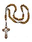 abordables Bijoux pour hommes-Collier chapelet en bois pour homme avec médaille de Saint Benoît et crucifix – chapelet catholique pour le culte religieux, la réflexion spirituelle et la dévotion quotidienne