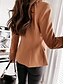 economico Blazer e Completi-Per donna Blazer Confortevole Traspirante Tasca Casual Semplice Formale Ufficio Streetwear Casuale Doppiopetto Regolare Collo ripiegato Vestibilità regolare Manica Lunga Capispalla Nero Blu Fucsia