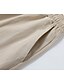 abordables Pantalon uni en coton et lin-Femmes Pantalon en coton et lin Chinos Pantalons Basique Occasionnel Long Taille haute Uni Avec Poches Conception à cordon élastique Coupe haute Respirabilité Doux Micro-Élastique Rue Tenue