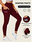 economico Leggings semplici-Per donna Leggings Moda Casual Lunghezza intera Vita Alta Tinta unica Tasca Taglio alto Traspirabilità Morbido Confortevole Alta elasticità Vinaccia blu navy Nero Grigio Autunno Inverno Vestibilit