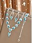 abordables Collar de mujer-Conjunto de joyas de cristal rosa para mujer: collar, pulsera y pendientes brillantes con detalles de diamantes de imitación para un elegante atuendo de fiesta y de noche.