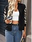 Χαμηλού Κόστους τζάκετ bomber-Γυναικεία Casual Jacket Διατηρείτε Ζεστό Γρήγορο Στέγνωμα Φερμουάρ Τσέπη Κομψό Μοντέρνα Καθημερινά Απλός Λεοπάρ Διακοπές Causal Καθημερινά Αργίες Κανονικό γιακά μπέιζμπολ Κανονικό Μακρυμάνικο